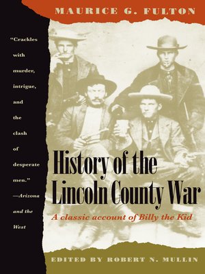 cover image of History of the Lincoln County War